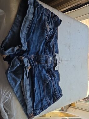 Hollister Blue Denim Women’s Shorts 1 Wasit 25 Y2k Shortie  Bootie Shorts